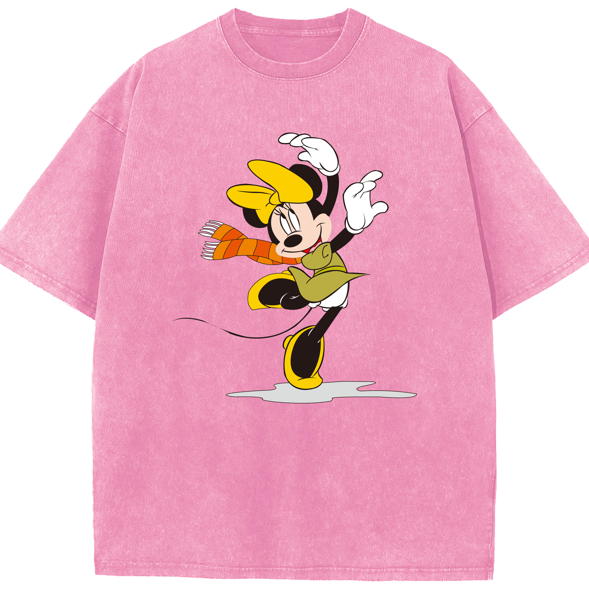 （画像用） ミッキーマウス Mickey Mouse 綿100% ヴィンテージ風 半袖Tシャツ（フロントプリント）